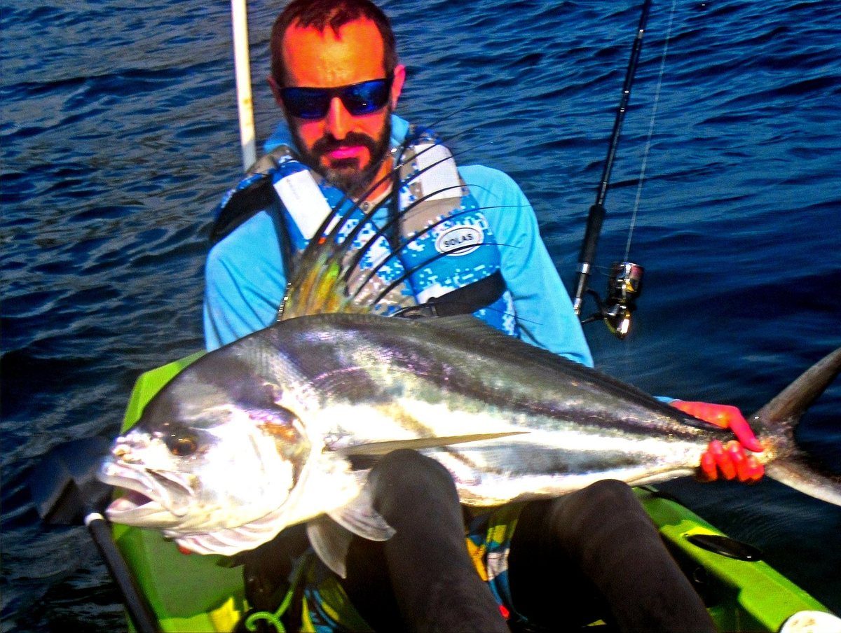 Roosterfish aboard the kayak